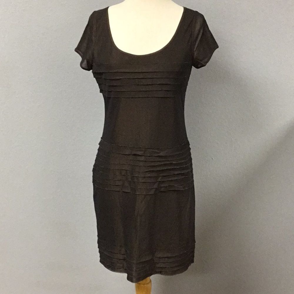 Andrew Marc Brown Short Sleeve Dress Size 8